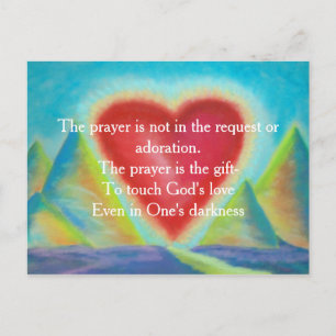 Gift of prayer postcard