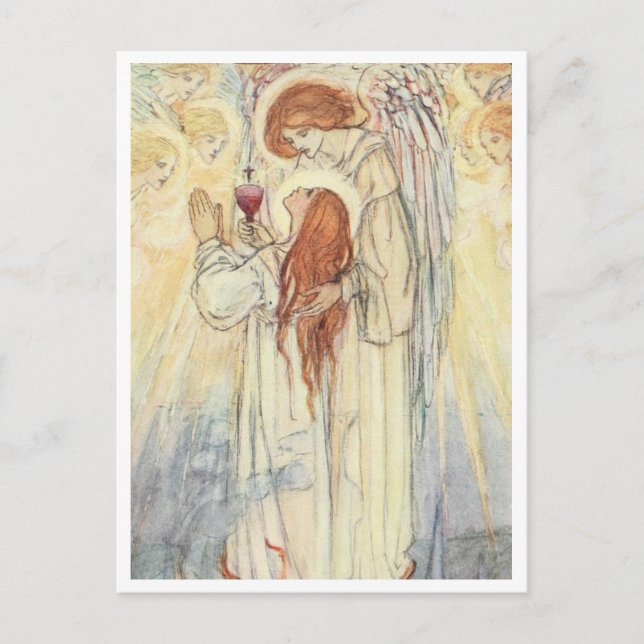 Gift of the Angel Vintage Illustration  Postcard (Front)