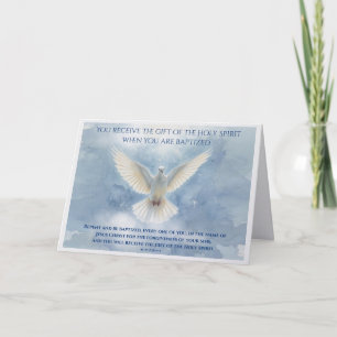 Gift of the Holy Spirit Baptism Greeting Card