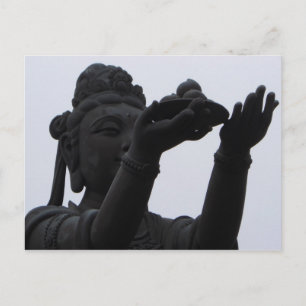 Gift Offering to Sitting Buddha Postcard
