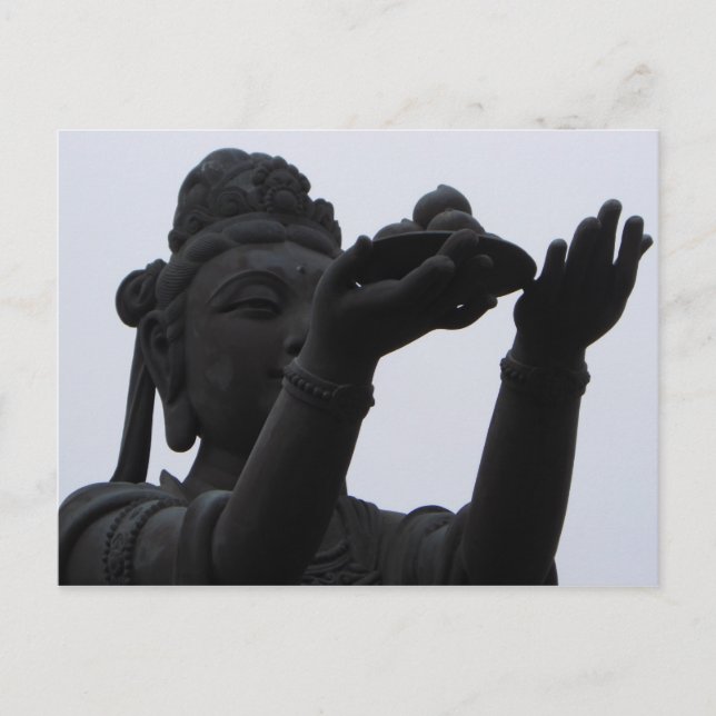 Gift Offering to Sitting Buddha Postcard (Front)