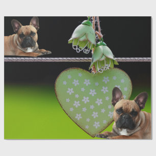 gift paper, French bulldogge Wrapping Paper