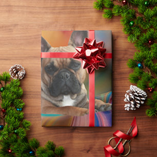 gift paper, French bulldogge Wrapping Paper