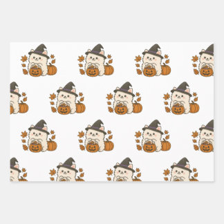Gift Paper Set Halloween / Pomeranian