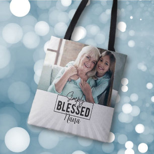 Gift! Personalized "Simply Blessed" Faith Based T Tote Bag