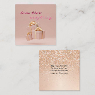 Gift Pink and White Balloons Modern Business card