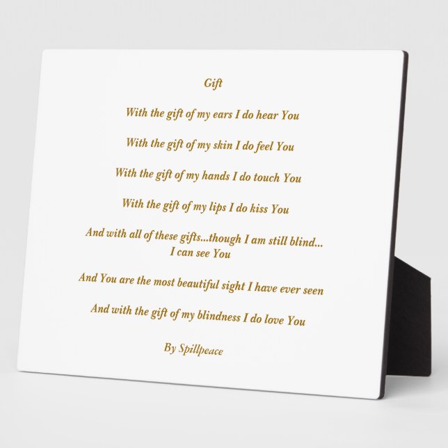 "GIFT" PLAQUE (Side)