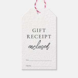 Gift Receipt Enclosed Funny Christmas Tags