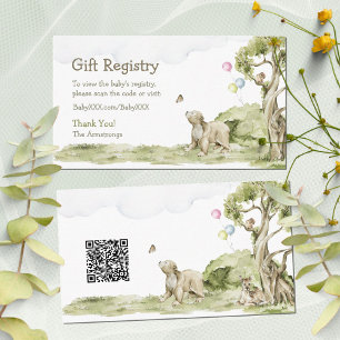 Gift Registry Bearly Wait Baby Shower QR Code Enclosure Card