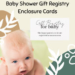 Gift Registry for baby, Baby Shower Invitation<br><div class="desc">A simple script baby shower invitation insert—letting your guest know where the parents-to-be are registered.</div>