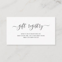 Gift Registry Gender Neutral Simple Baby Shower