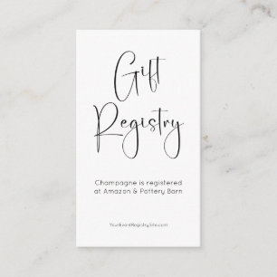 Gift Registry Modern Bridal Shower QR Code Enclosure Card