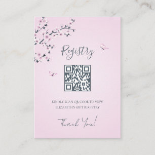 Gift Registry QR Code    Baby Shower Enclosure Card