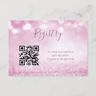 Gift Registry QR Code    Baby Shower  Enclosure Card