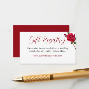 Gift Registry Wedding Website Small Enclosure Card
