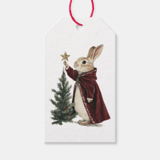 GIFT TAG BUNNY AND CHRISTMAS TREE