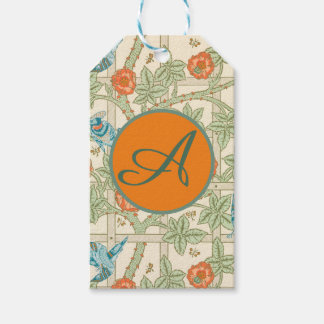 GIFT TAG CUSTOM INITIAL WILLIAM MORRIS