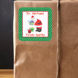 Gift Tag From Santa Personalized  Custom<br><div class="desc">This design was created though digital art. It may be personalized in the area provided or customizing by choosing the click to customize further option and changing the name, initials or words. You may also change the text colour and style or delete the text for an image only design. Contact...</div>