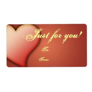 Gift Tag Label Template To/From Customizable