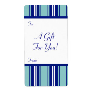 Gift Tag Label Template To/From Customizable