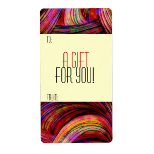 Gift Tag Label Template To/From Customizable