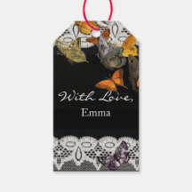 GIFT TAG LACE PATTERN WITH LOVE DIY NAME