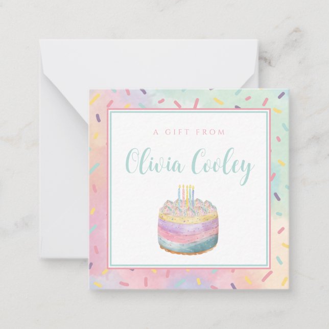 Gift Tag Personalized Card (Front)