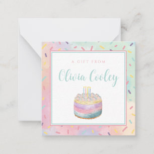 Gift Tag Personalized Card