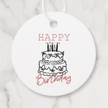 Gift Tag Round - Minimalist Birthday