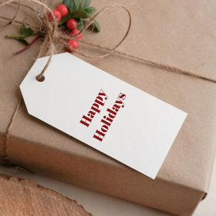 Gift Tag (Set of 10 pcs) - Happy Holidays.