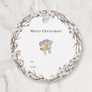 Gift Tag (Set of 12 pcs) - Merry Christmas Bells