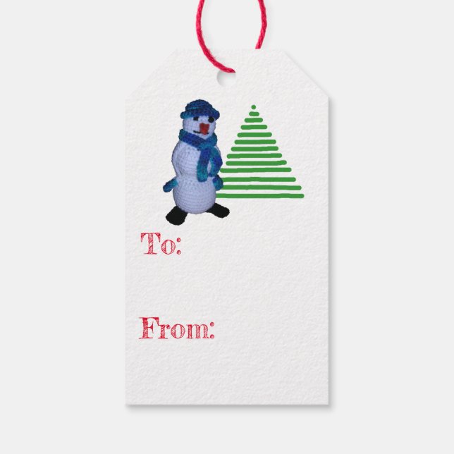 Gift Tag - Snowman and Tree (Back)