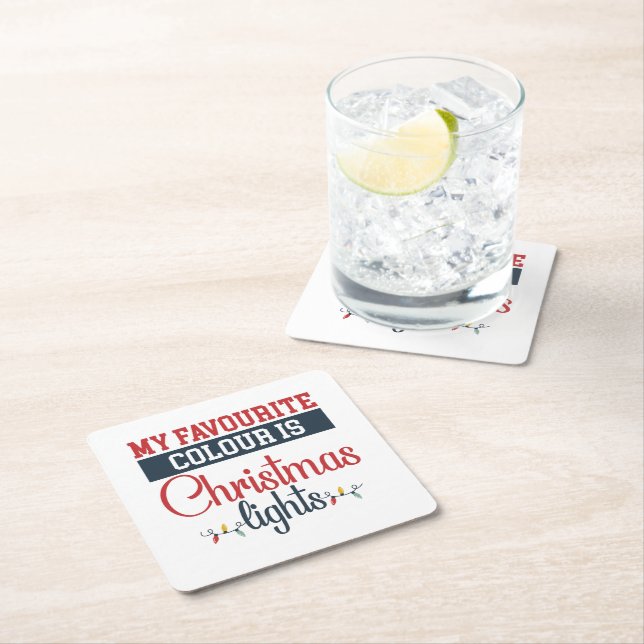 Gift Tag Square Paper Coaster (Insitu)
