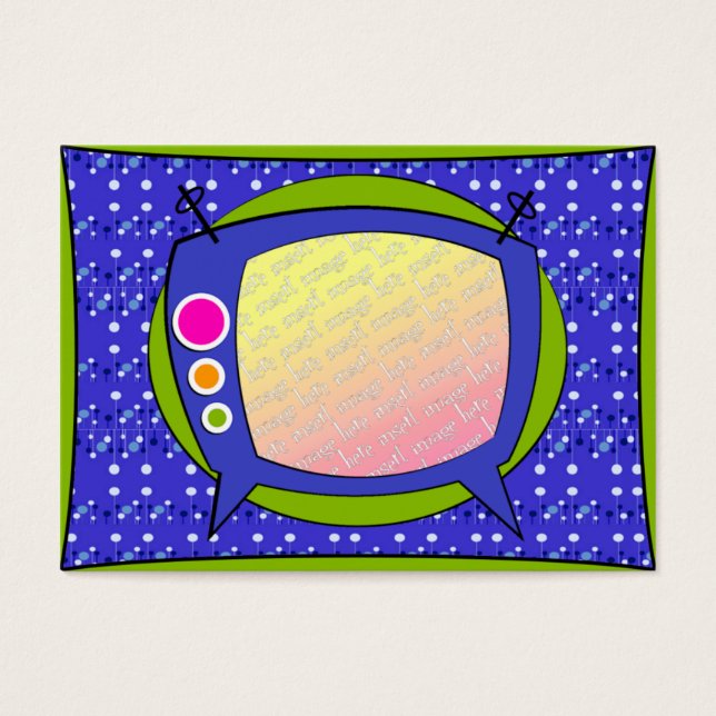 Gift Tag Template - Retro TV (Front)