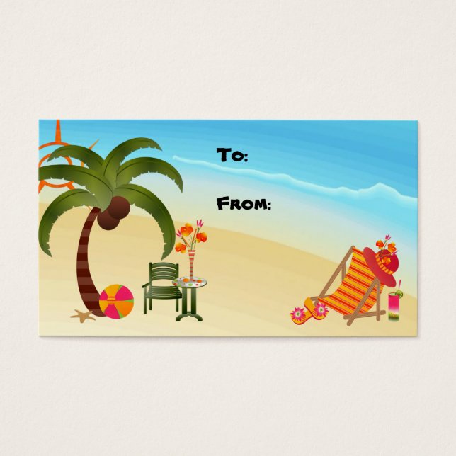 Gift Tag Tropical Paradise (Front)