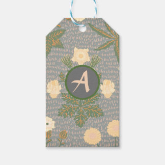 GIFT TAG WILLIAM MORRIS CUSTOM INITIAL