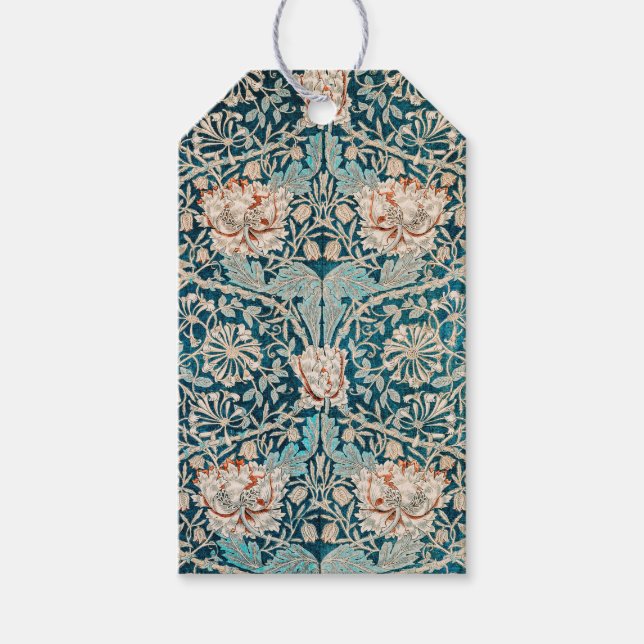 GIFT TAG : WILLIAM MORRIS : HONEYSUCKLE DESIGN (Front)