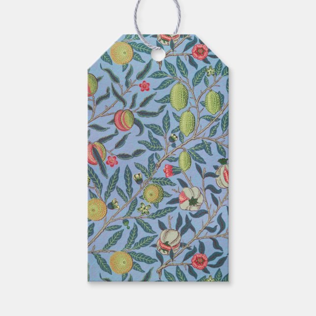 GIFT TAG : WILLIAM MORRIS : POMEGRANATES DESIGN (Front)