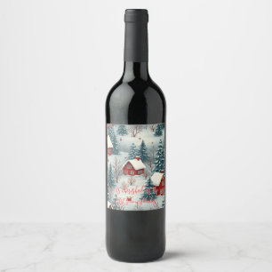 Gift tag ( Winter Wonderland ) Wine Label