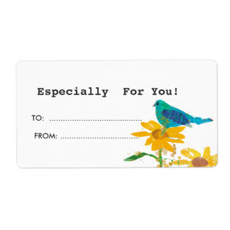 Gift Tag With Blue Bird