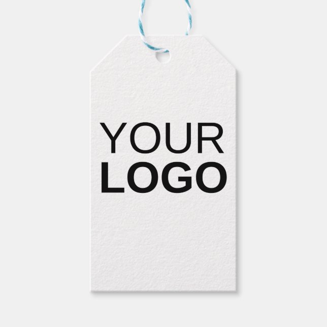 Gift Tag with Blue & White String (Front)