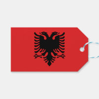Gift Tag with Flag of Albania