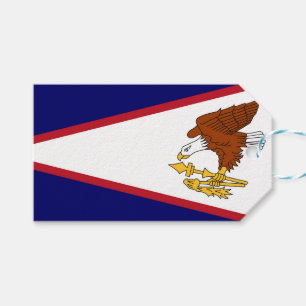 Gift Tag with Flag of American Samoa, USA