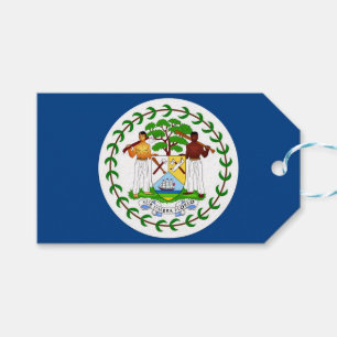 Gift Tag with Flag of Belize