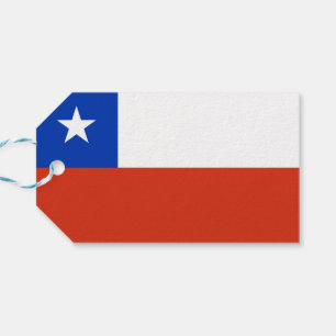 Gift Tag with Flag of Chile