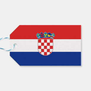Gift Tag with Flag of Croatia