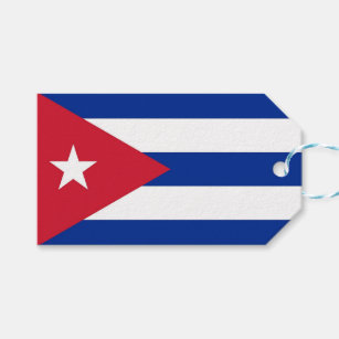 Gift Tag with Flag of Cuba