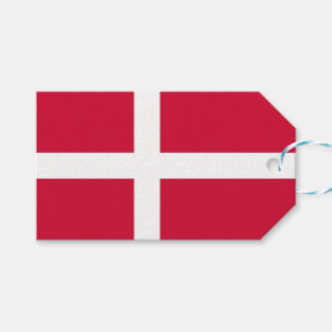 Gift Tag with Flag of Denmark