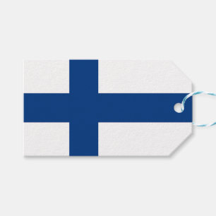 Gift Tag with Flag of Finland