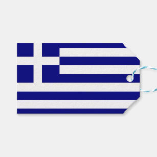 Gift Tag with Flag of Greece